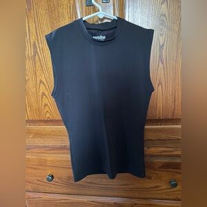 Aeroline Black Sleevless Compression Shirt Men's Size Small